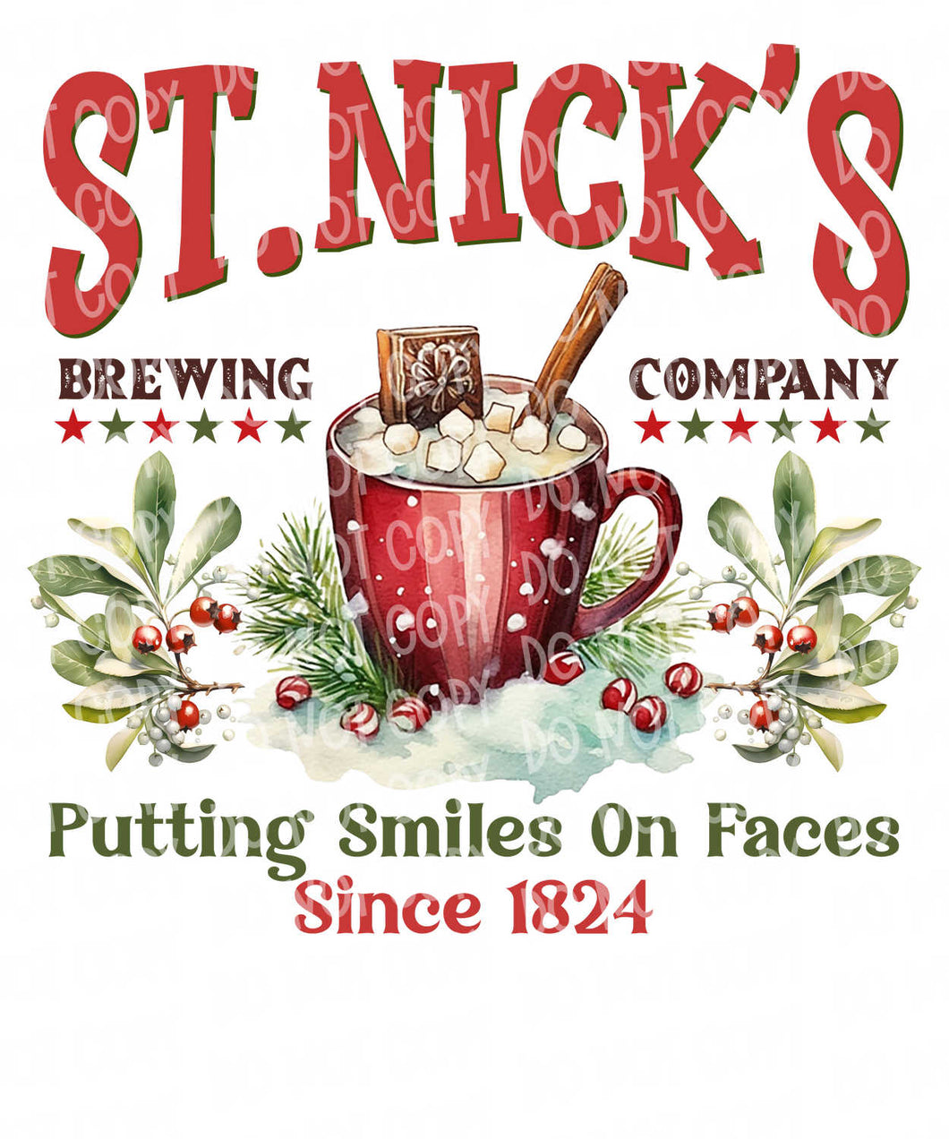 St. Nick's Brewing Company | DTF Ready to Press or Sublimation Transfer