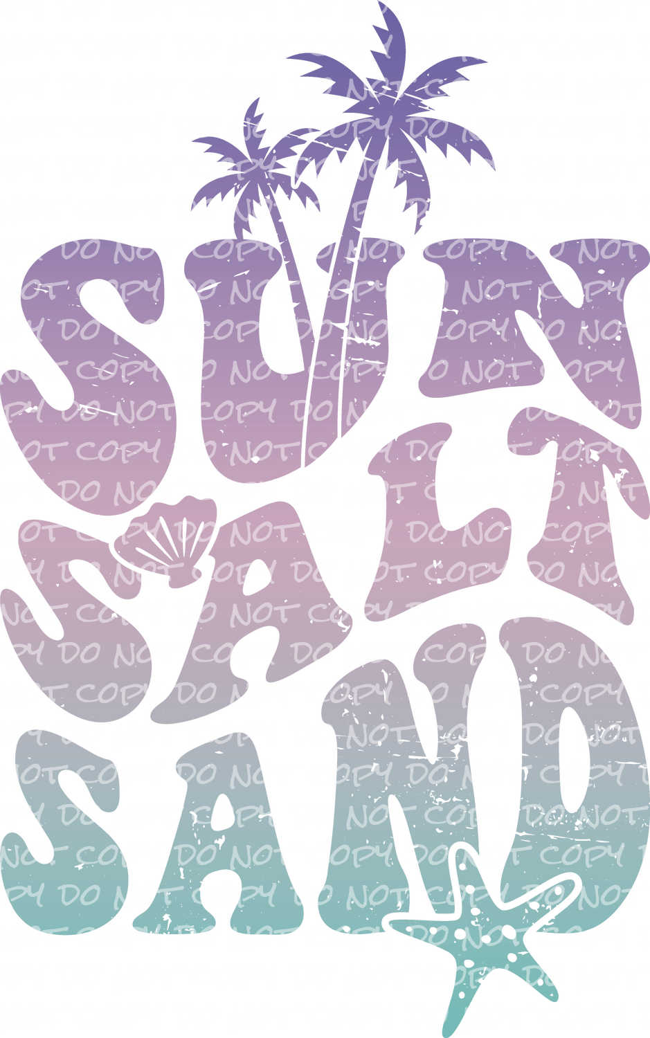 Sun Salt Sand | DTF Ready to Press or Sublimation Transfer