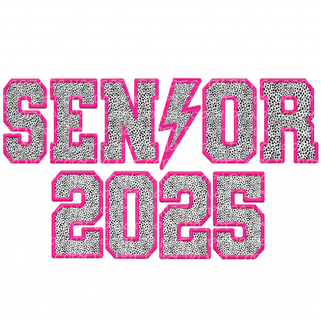 Senior 2025 Faux Embroidery Patch | DTF Ready to Press or Sublimation Transfer