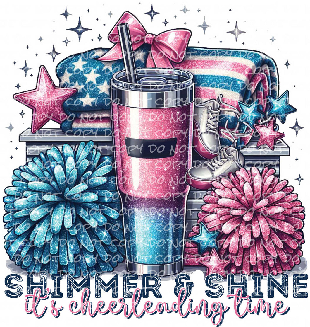 Shimmer & Shine It's Cheerleading Time | DTF Ready to Press or Sublimation Transfer