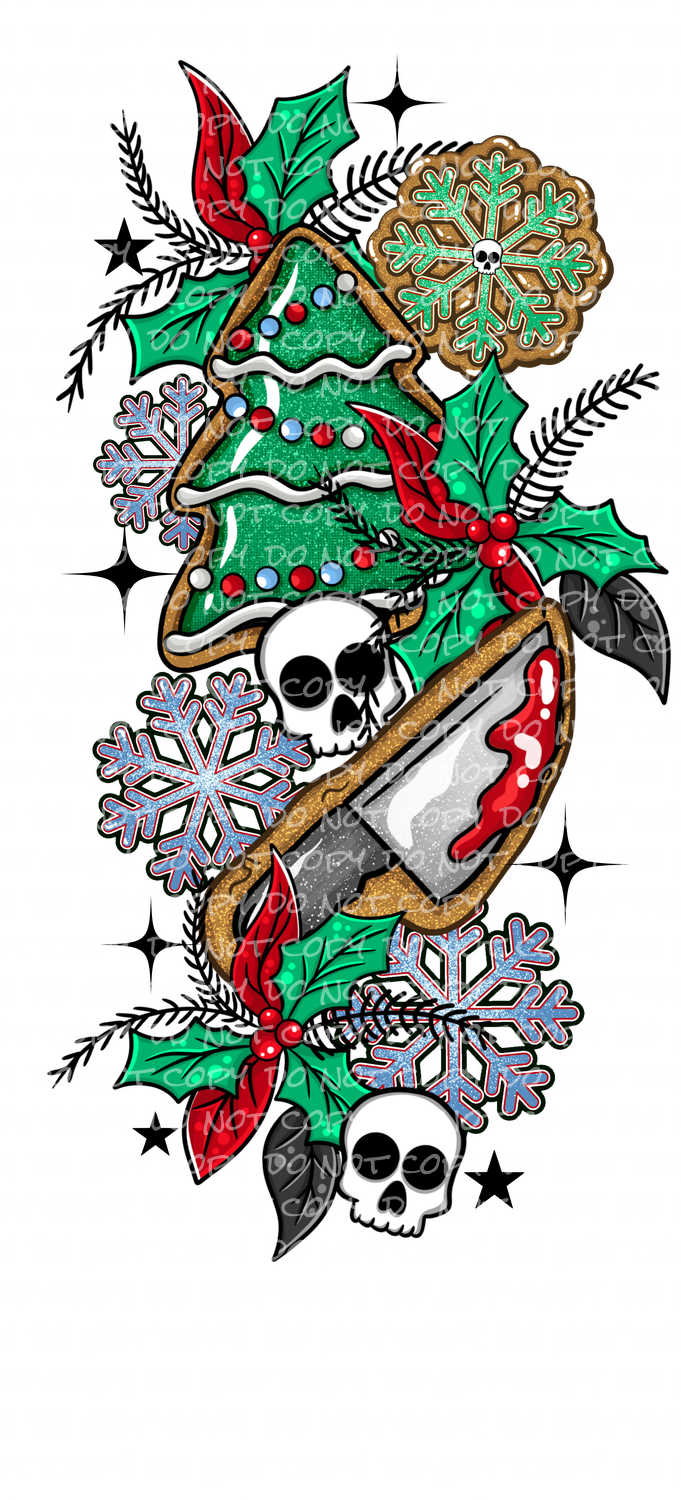 Sleigh Bells Ring with optional sleeve design | DTF Ready to Press or Sublimation Transfer