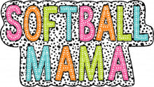 Load image into Gallery viewer, Softball Mama Dalmatian Dots - DTF Ready to Press or Sublimation Transfer
