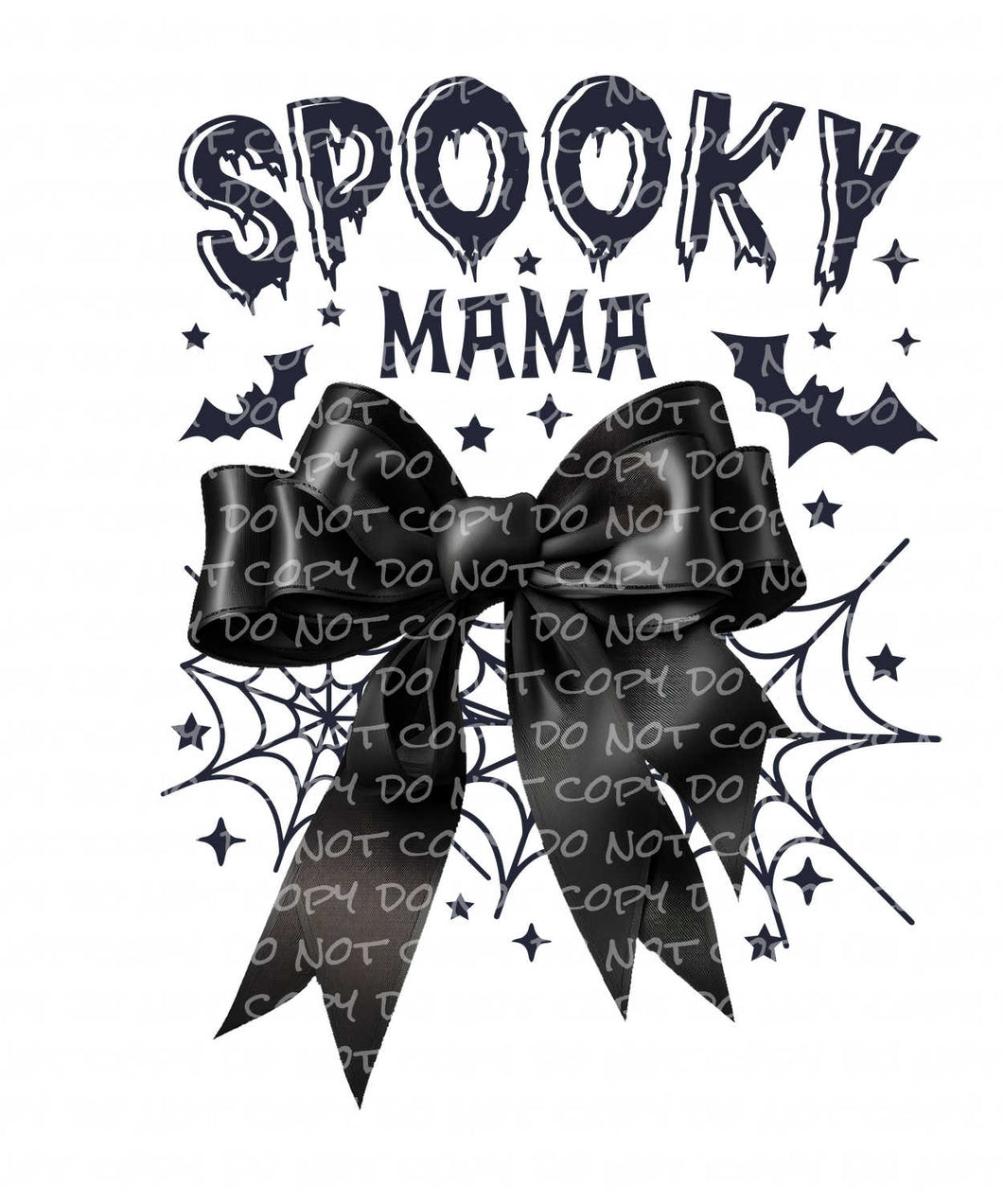 Spooky Mama/Mini Bats Spider Webs Coquette | DTF Ready to Press or Sublimation Transfer