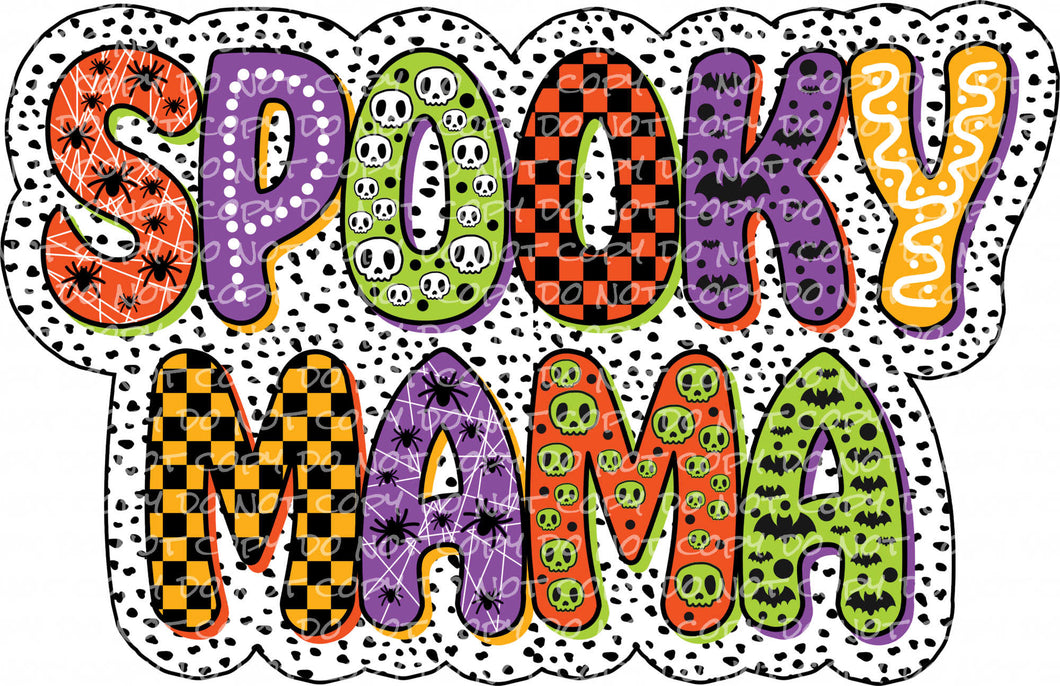 Spooky Mama Dalmatian | DTF Ready to Press or Sublimation Transfer