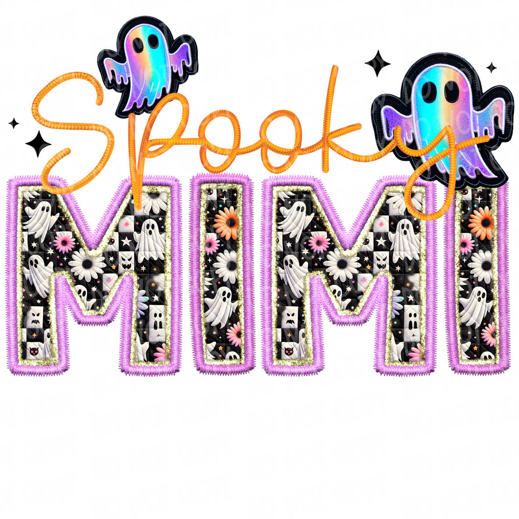 Spooky Mimi Embroidery Patch | DTF Ready to Press or Sublimation Transfer