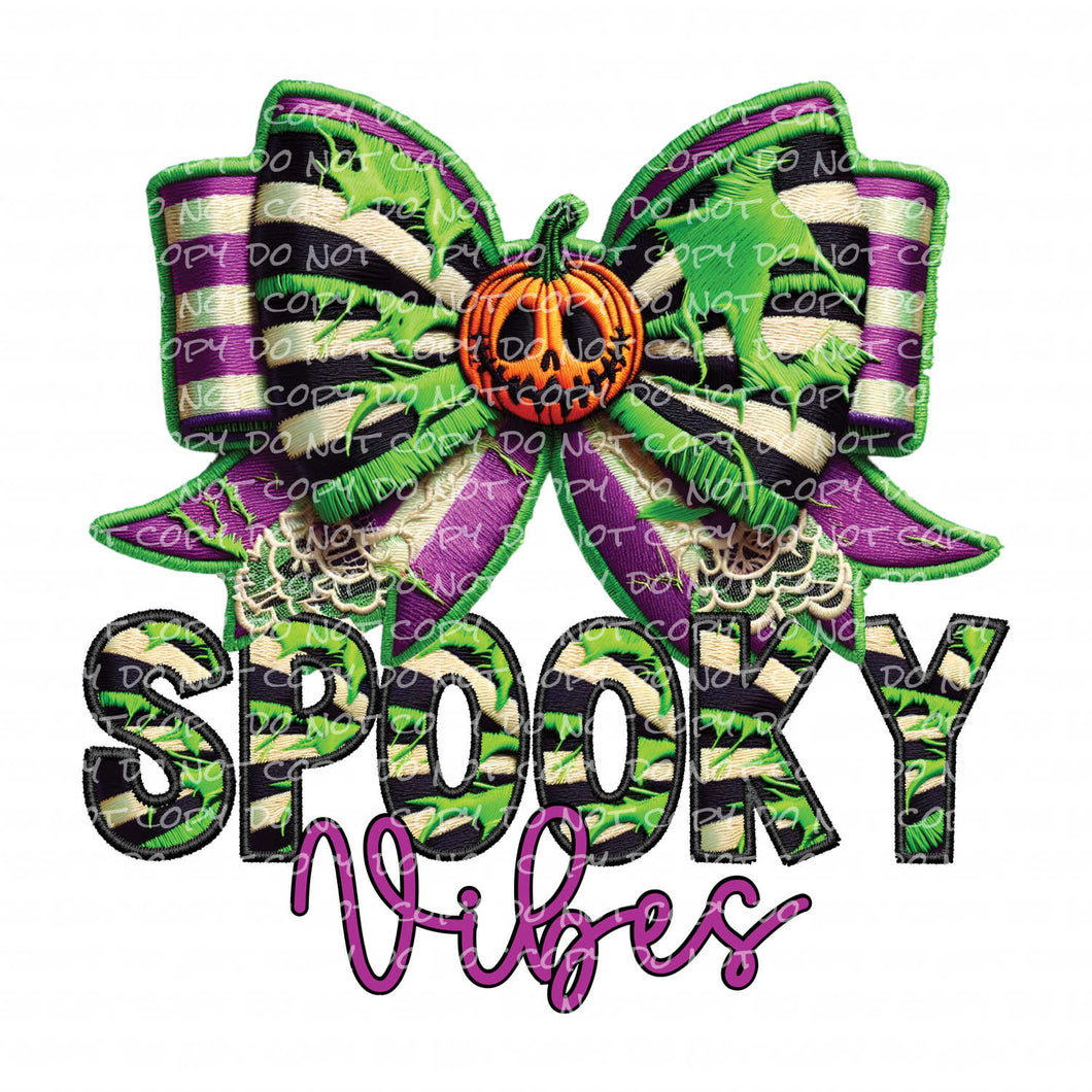 Spooky Vibes Coquette | DTF Ready to Press or Sublimation Transfer