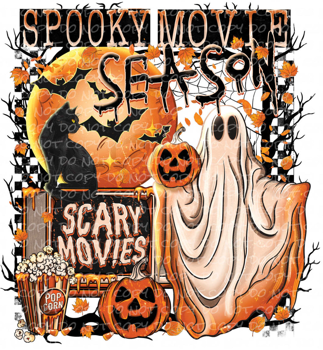 Spooky Movie Season (4 Design Options) | DTF Ready to Press or Sublimation Transfer