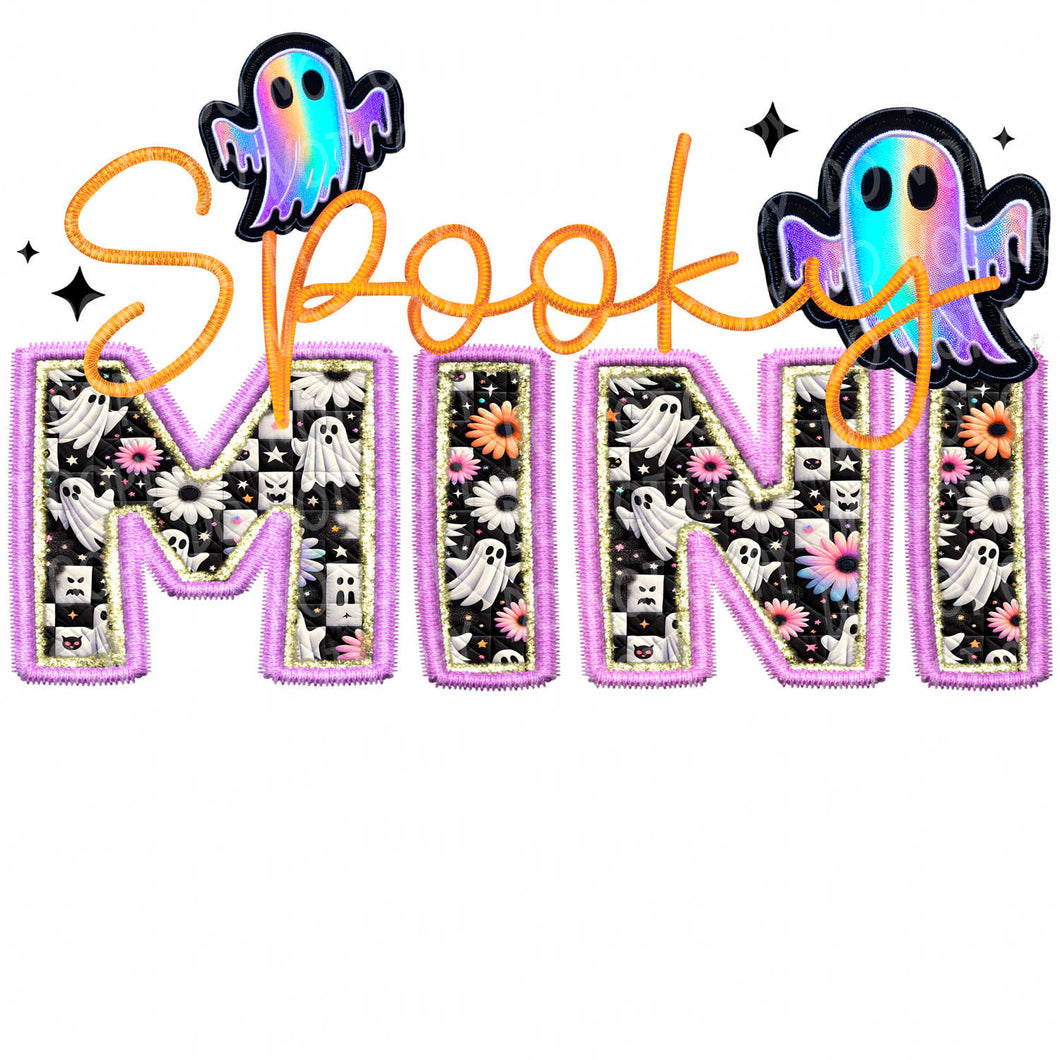 Spooky Mini Embroidery Patch | DTF Ready to Press or Sublimation Transfer