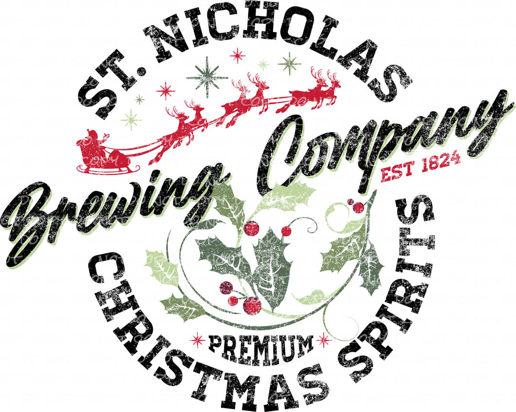 St. Nicholas Brewing Company | DTF Ready to Press or Sublimation Transfer