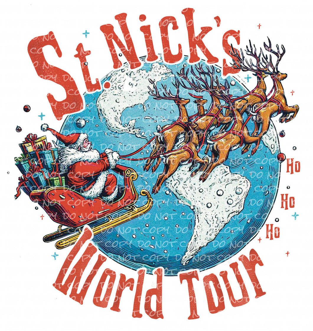 St. Nick's World Tour | DTF Ready to Press or Sublimation Transfer