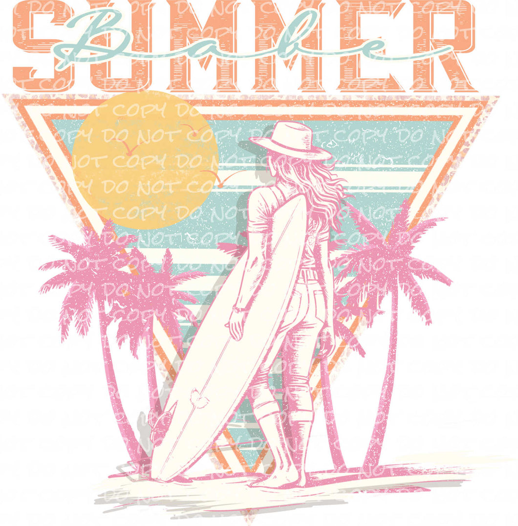 Summer Babe - DTF Ready to Press or Sublimation Transfer