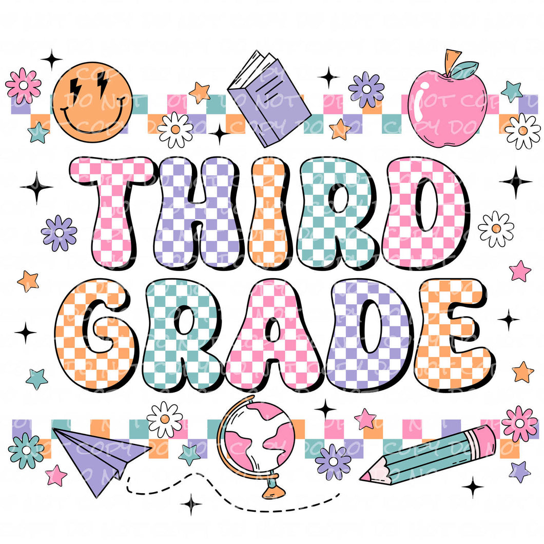 Third Grade | DTF Ready to Press or Sublimation Transfer