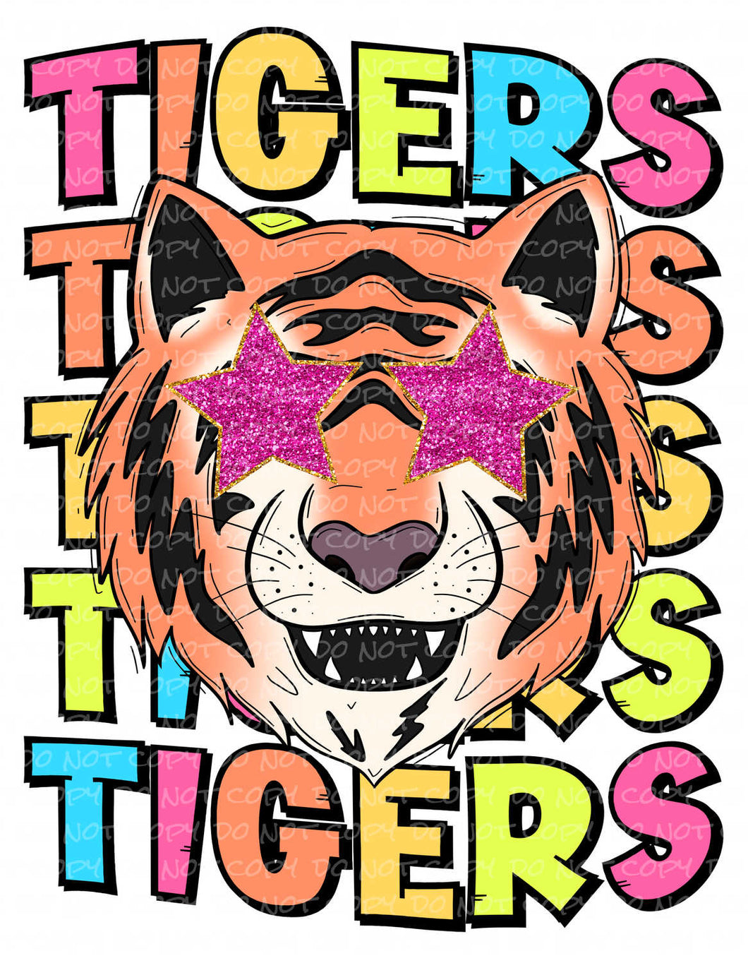 Tigers Colorful | DTF Ready to Press or Sublimation Transfer