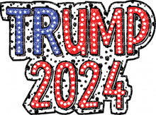 Load image into Gallery viewer, Trump 2024 Dalmatian Dots - DTF Ready to Press or Sublimation Transfer
