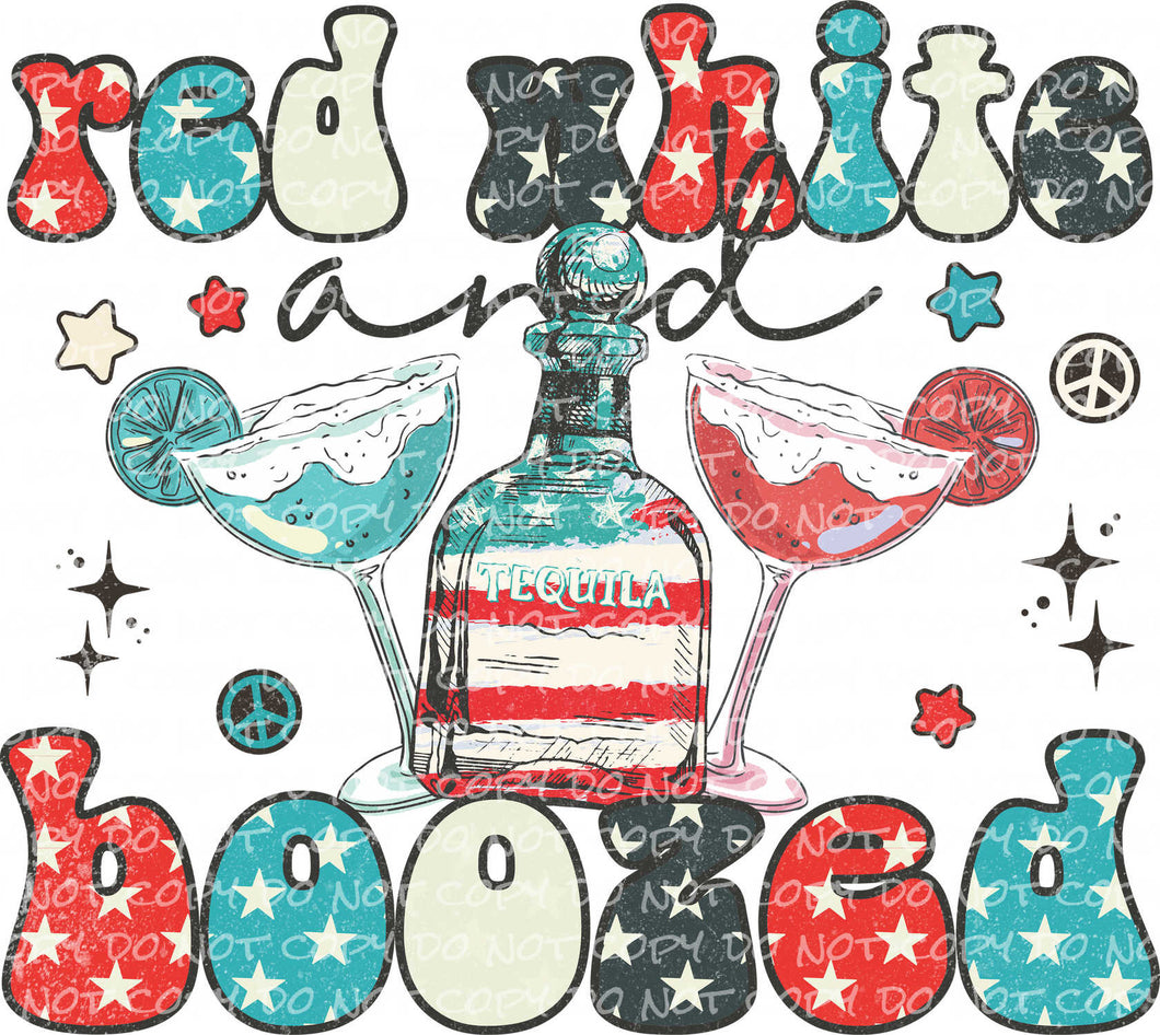 Red White & Boozed | DTF Ready to Press or Sublimation Transfer