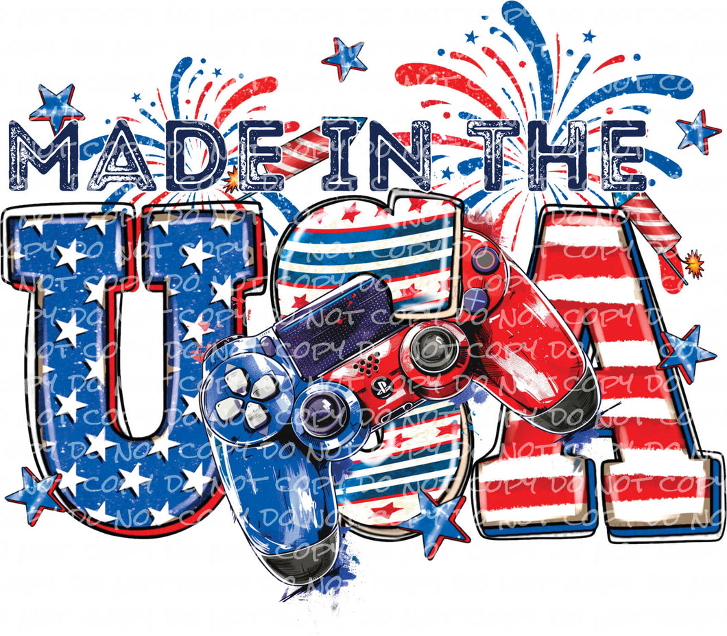 Made in the USA Gamer | DTF Ready to Press or Sublimation Transfer