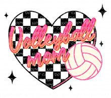 Load image into Gallery viewer, Volleyball Mom with optional pocket design - DTF Ready to Press or Sublimation Transfer
