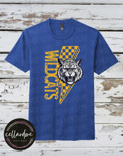 Load image into Gallery viewer, Wildcats Checkered Bolt - Completed Apparel Item
