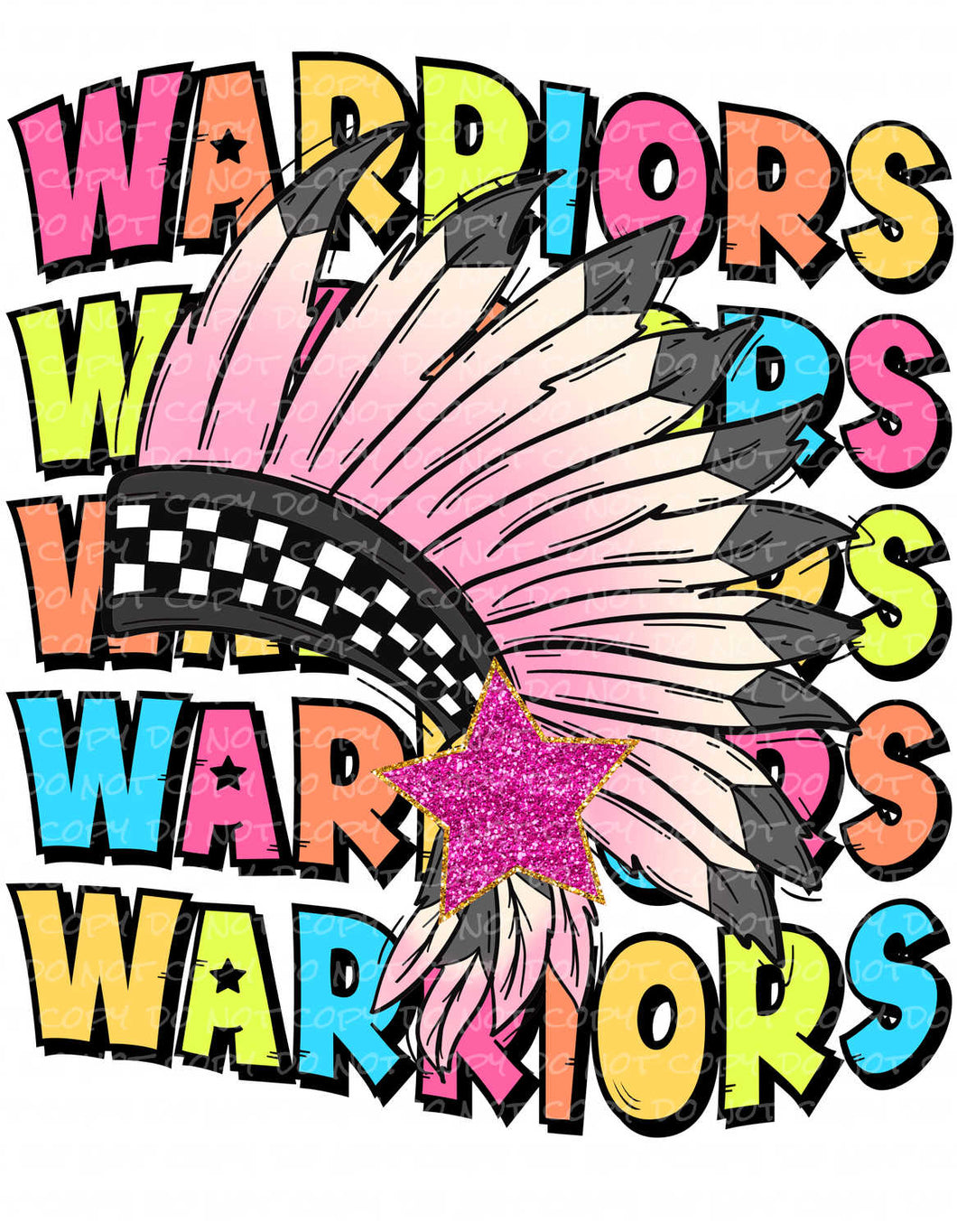 Warriors Colorful | DTF Ready to Press or Sublimation Transfer