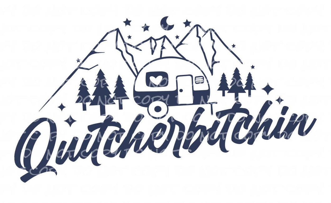 Welcome to Camp Quitcherbitchin with optional pocket | DTF Ready to Press or Sublimation Transfer