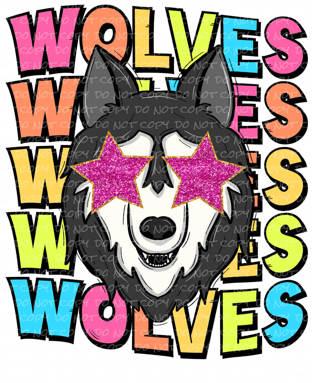 Wolves Colorful | DTF Ready to Press or Sublimation Transfer