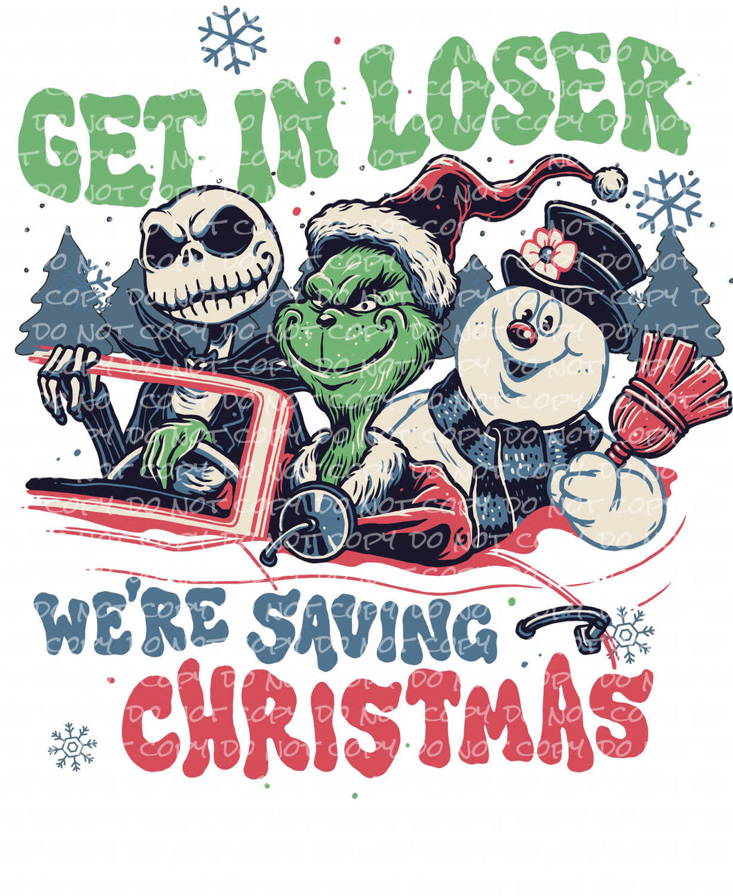 Saving Christmas | DTF Ready to Press or Sublimation Transfer