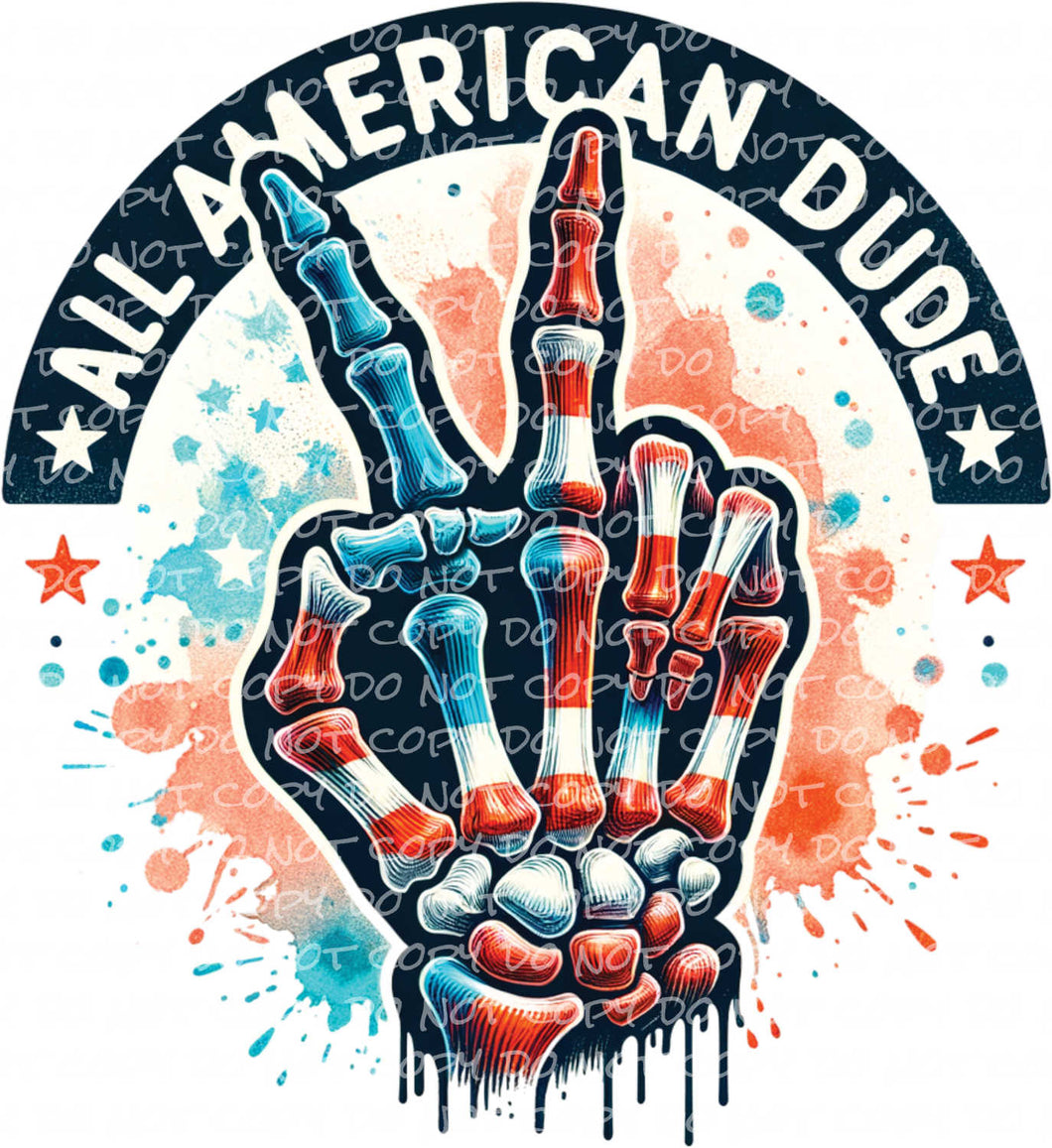 All American Dude | DTF Ready to Press or Sublimation Transfer