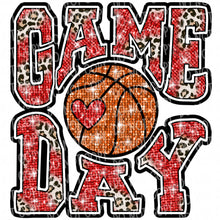 Load image into Gallery viewer, Game Day Basketball Blue/Red | DTF Ready to Press or Sublimation Transfer
