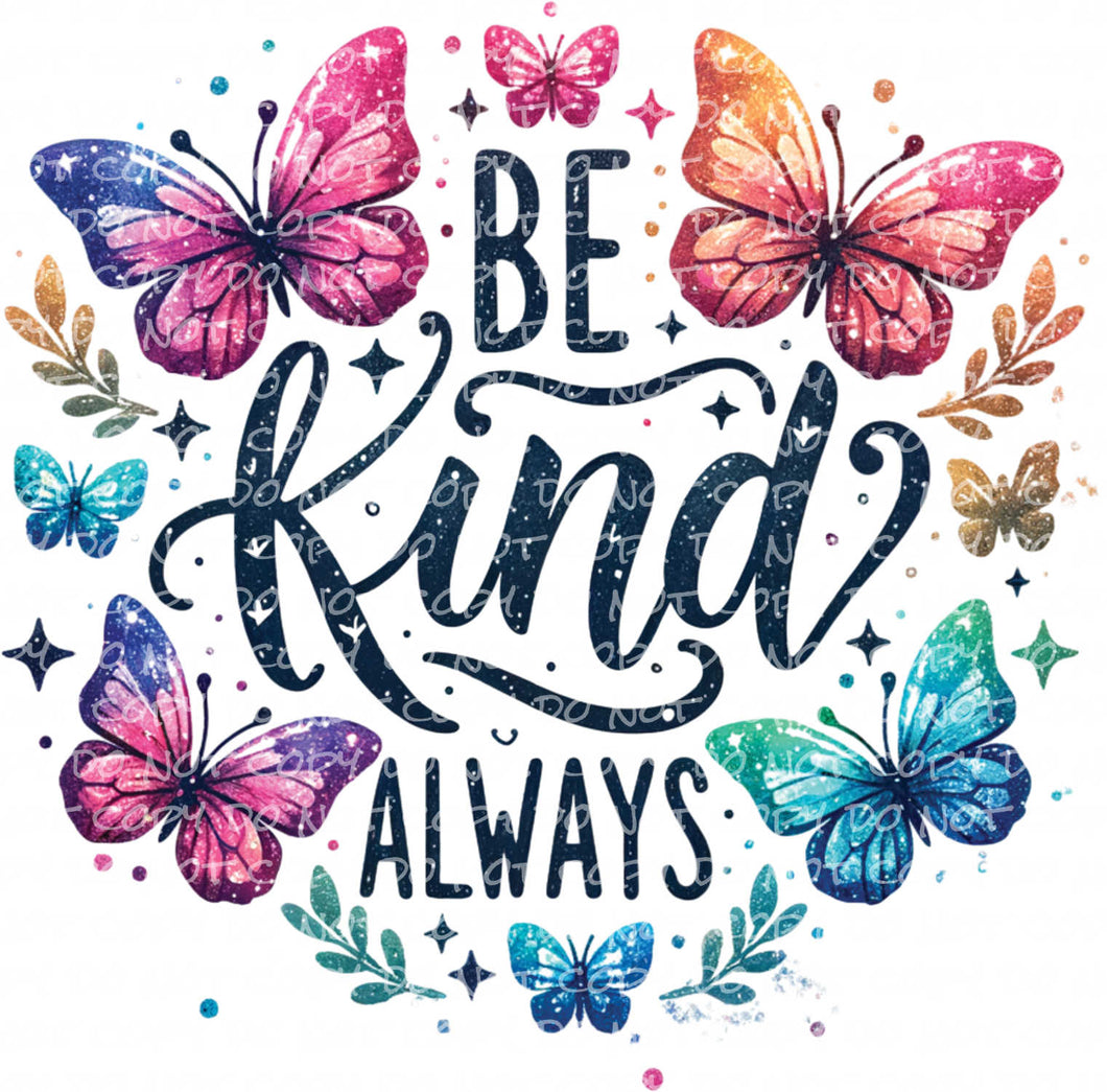 Be Kind Always | DTF Ready to Press or Sublimation Transfer