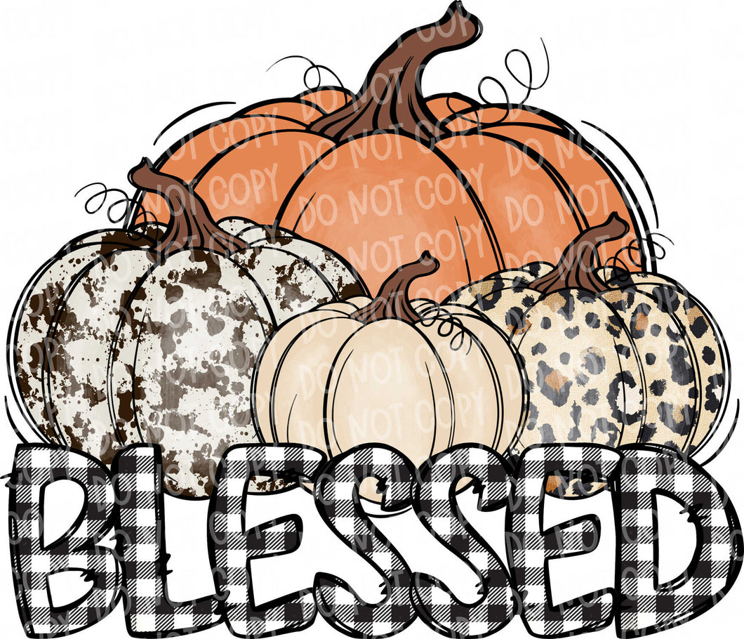 Blessed Pumpkins | DTF Ready to Press or Sublimation Transfer