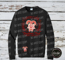 Load image into Gallery viewer, Candy Cane Christmas Club Sweatshirt - Completed Apparel Item
