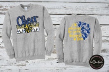 Load image into Gallery viewer, Cheer Mom Blue &amp; Yellow - Completed Apparel Items
