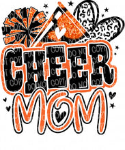 Load image into Gallery viewer, Cheer Mom (Red/Orange/Green/Yellow) | DTF Ready to Press or Sublimation Transfer
