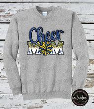 Load image into Gallery viewer, Cheer Mom Blue &amp; Yellow - Completed Apparel Items
