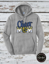 Load image into Gallery viewer, Cheer Mom Blue &amp; Yellow - Completed Apparel Items
