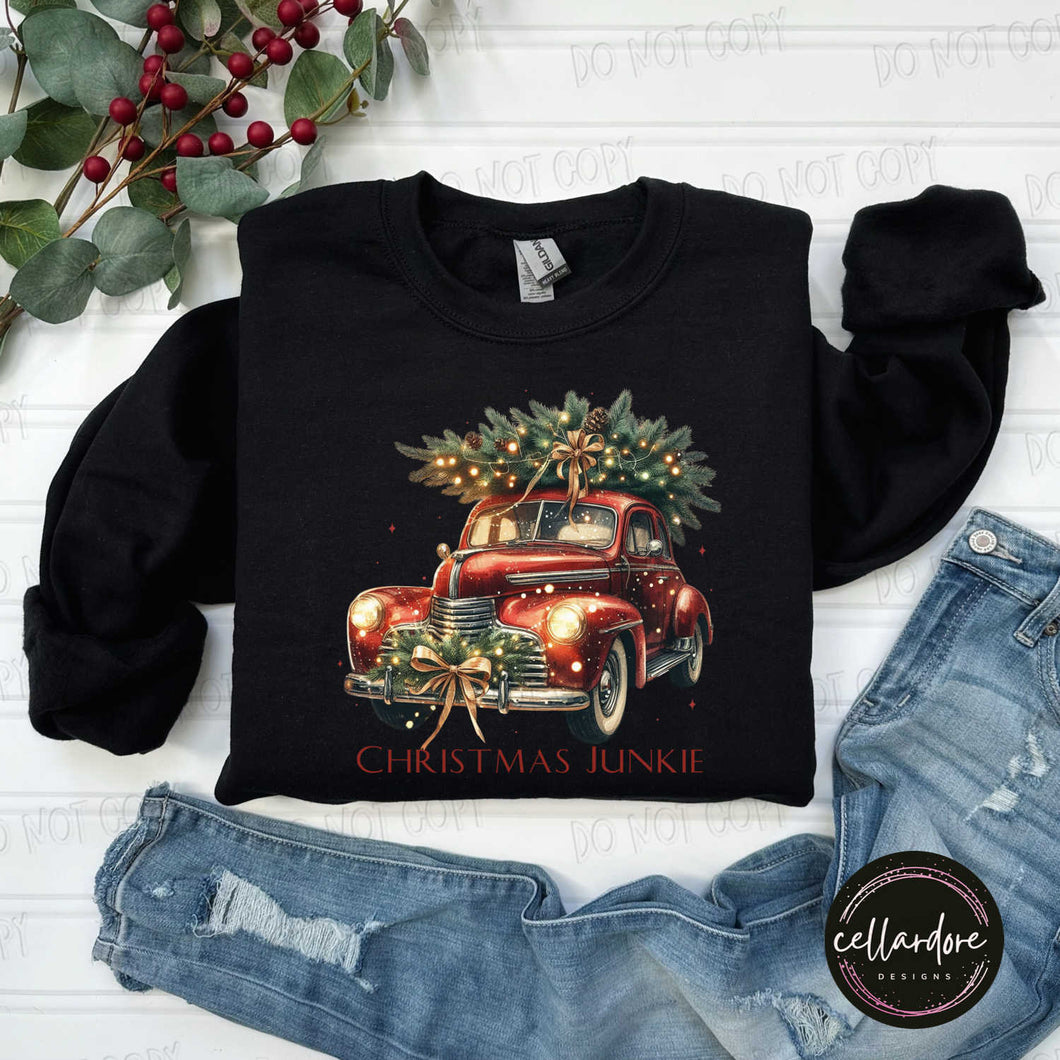 Christmas Junkie Sweatshirt - Completed Apparel Item