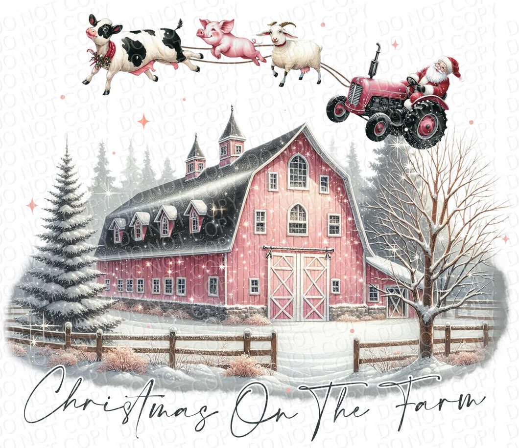 Christmas on the Farm | DTF Ready to Press or Sublimation Transfer