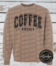 Load image into Gallery viewer, Coffee Addict (or Iced) Sweatshirt - Completed Apparel Item
