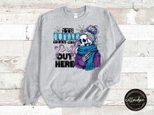 Load image into Gallery viewer, It&#39;s Colder than my Soul Out Here Sweatshirt - Completed Apparel Item
