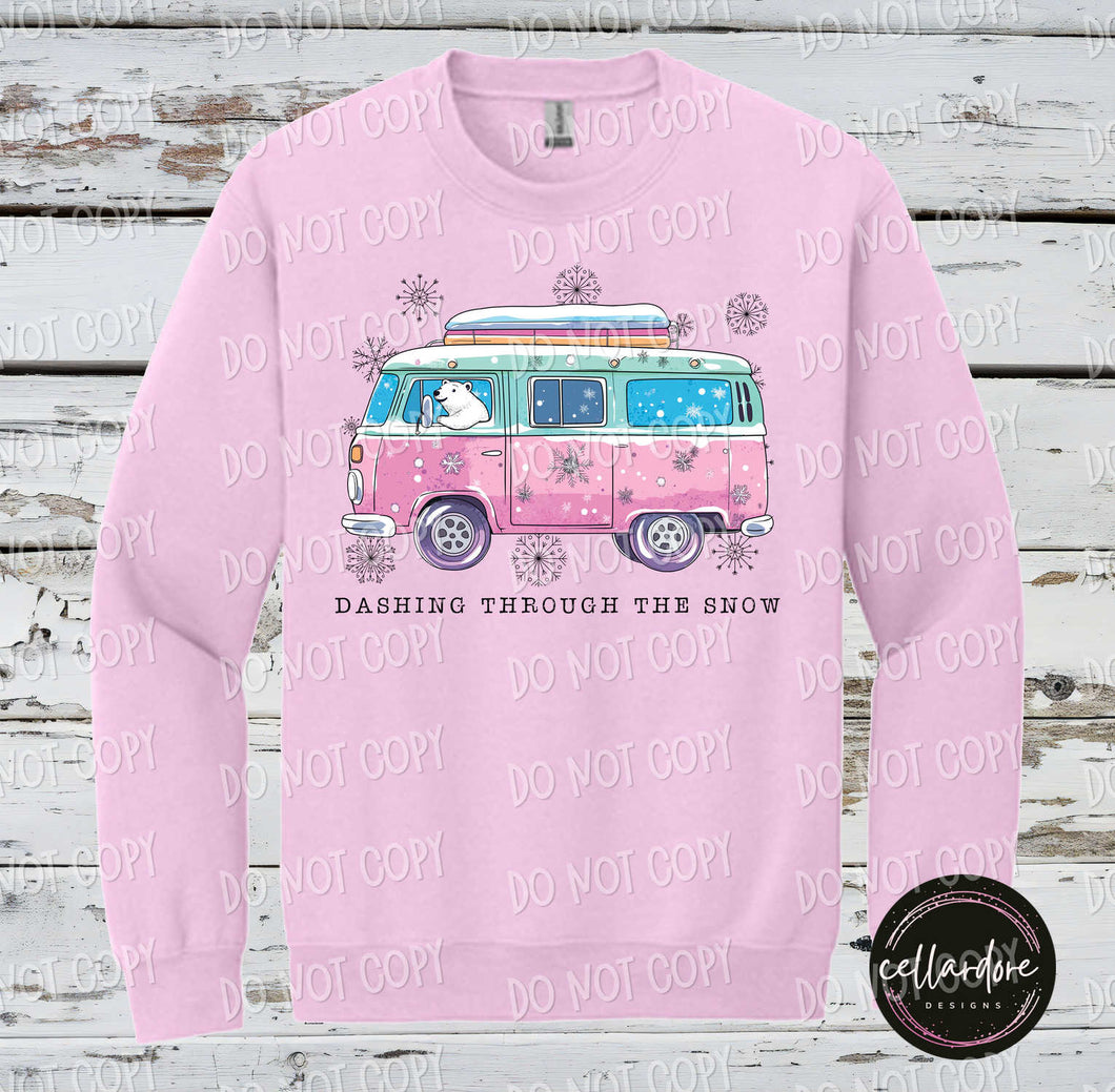 Dashing Through the Snow Sweatshirt - Completed Apparel Item