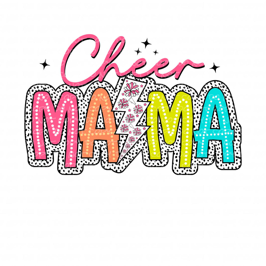 Cheer Mama Dalmatian Dots | DTF Ready to Press or Sublimation Transfer