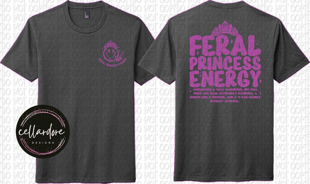 Feral Princess Energy - Pocket and Back Tee