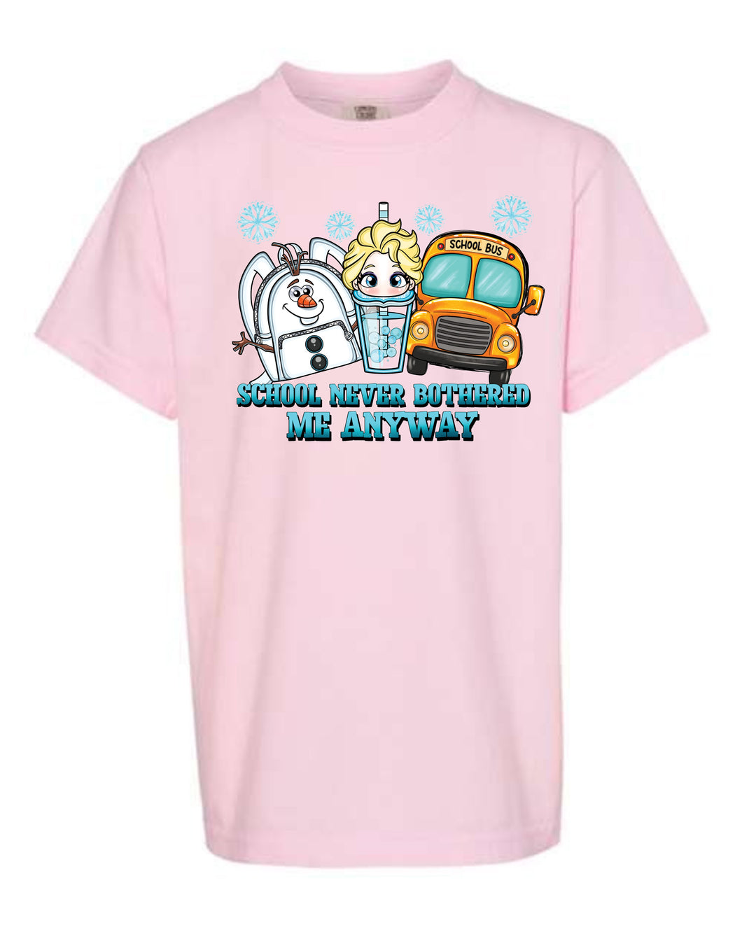 School Never Bothered Me Anyway - Completed Apparel Item (Comfort Colors)