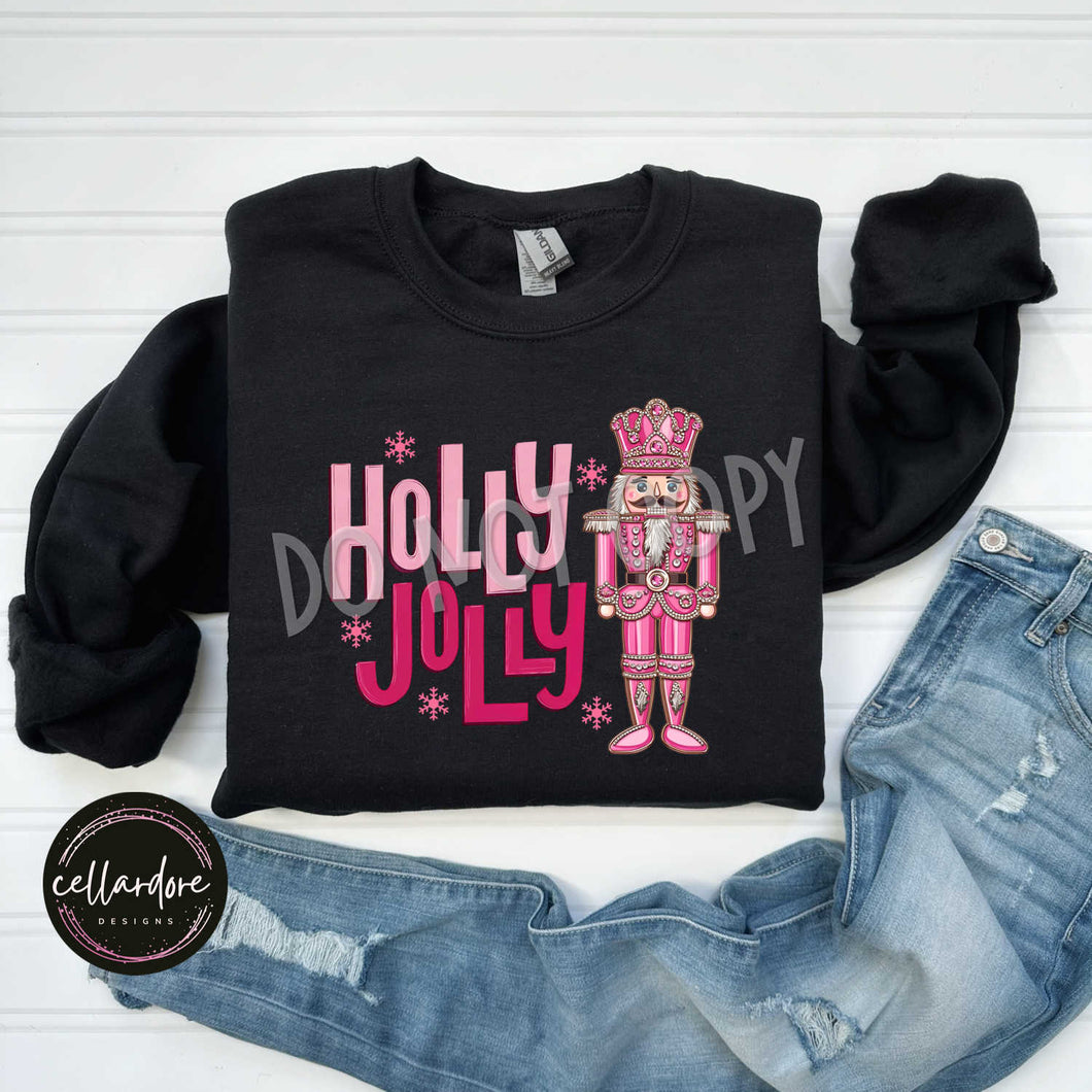 Holly Jolly Nutcracker Sweatshirt (Youth & Adult) - Completed Apparel Item