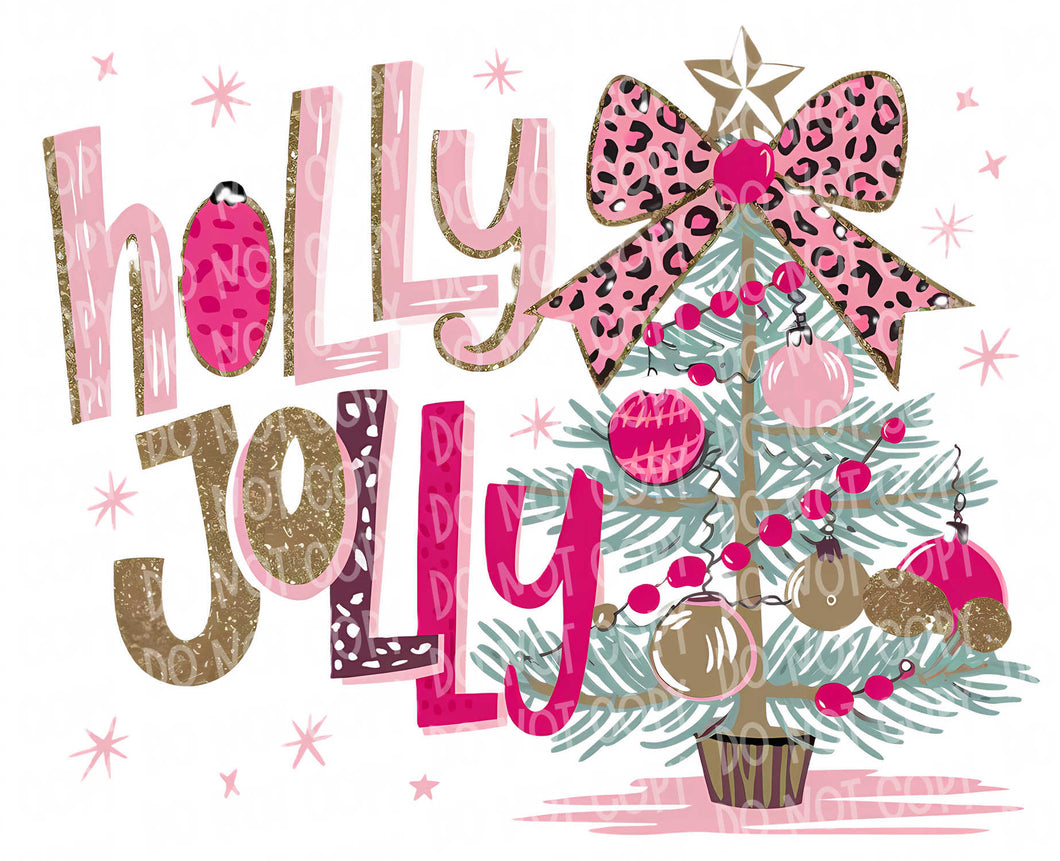 Holly Jolly Tree 2 | DTF Ready to Press or Sublimation Transfer