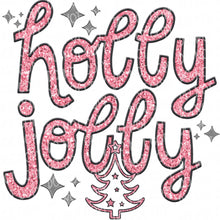 Load image into Gallery viewer, Holly Jolly Faux Patch (Purple, Red/Green, Pink/Grey) | DTF Ready to Press Transfer
