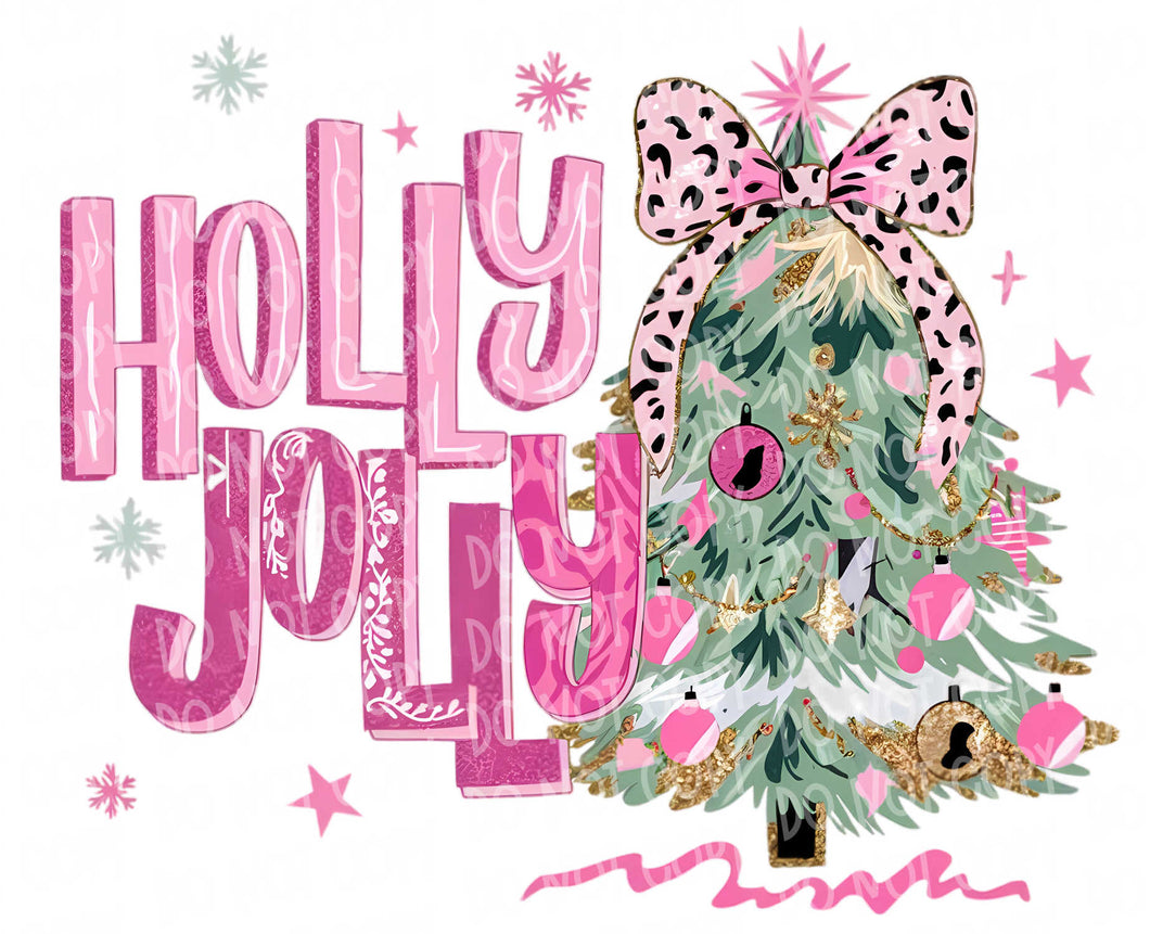 Holly Jolly Tree | DTF Ready to Press or Sublimation Transfer