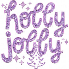 Load image into Gallery viewer, Holly Jolly Faux Patch (Purple, Red/Green, Pink/Grey) | DTF Ready to Press Transfer
