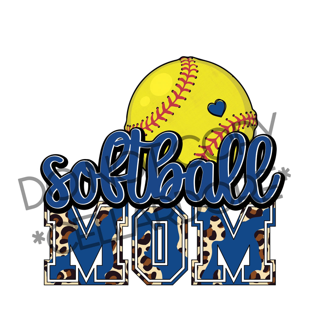 Softball Mom - Ready to Press or Sublimation Transfer