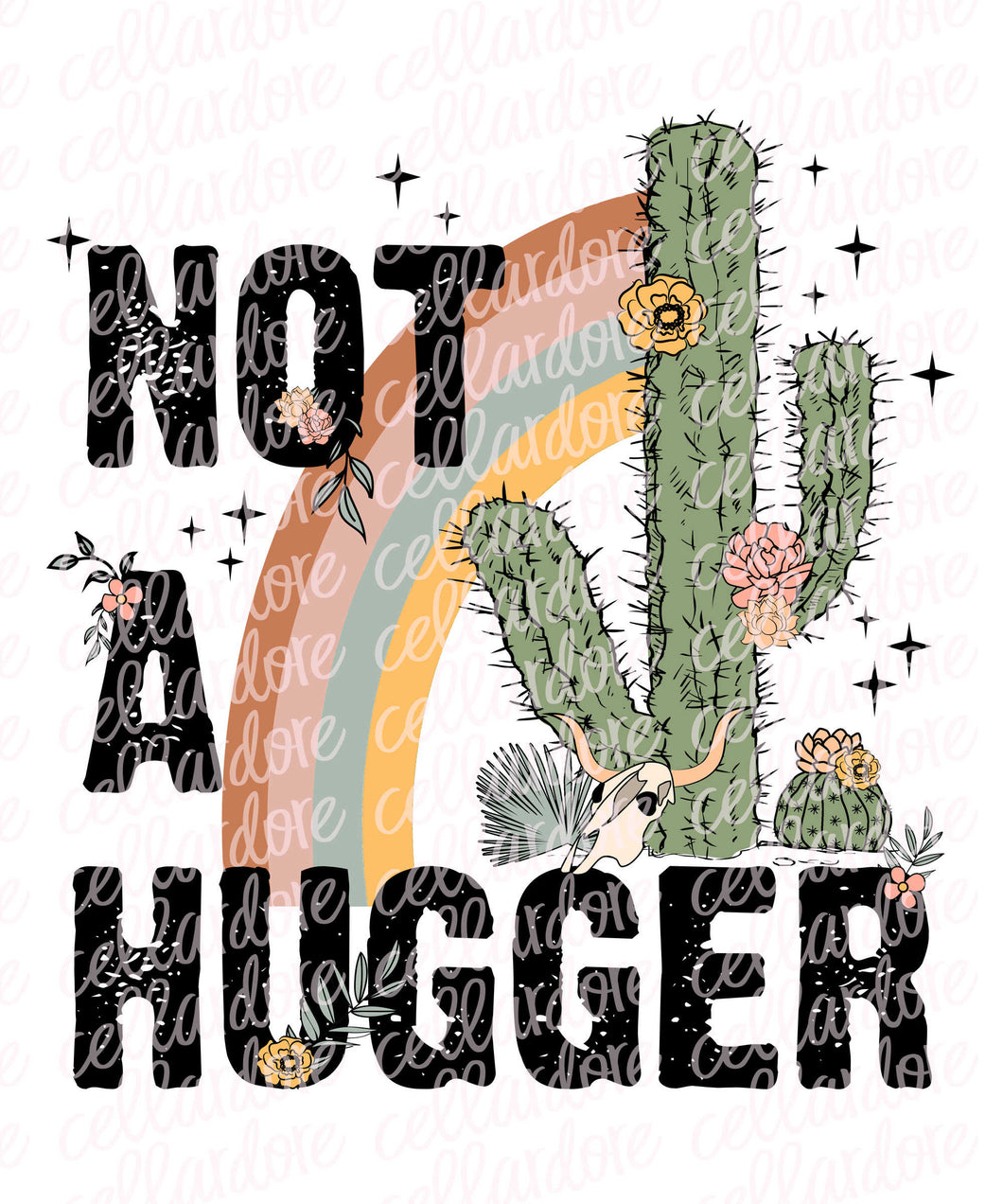 Not A Hugger | DTF Ready to Press or Sublimation Transfer